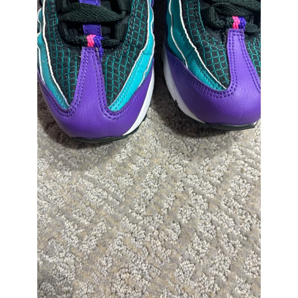 Nike Air Max 95 Youth Shoes Purple Teal Pink Black‎ Athletic Sneakers Size 6Y